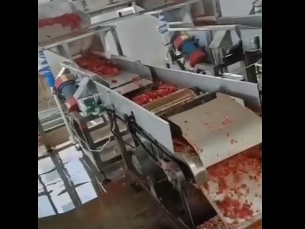 辣椒酱制作用振动筛-筛分辣椒酱视频—新乡高卓振动筛厂家
